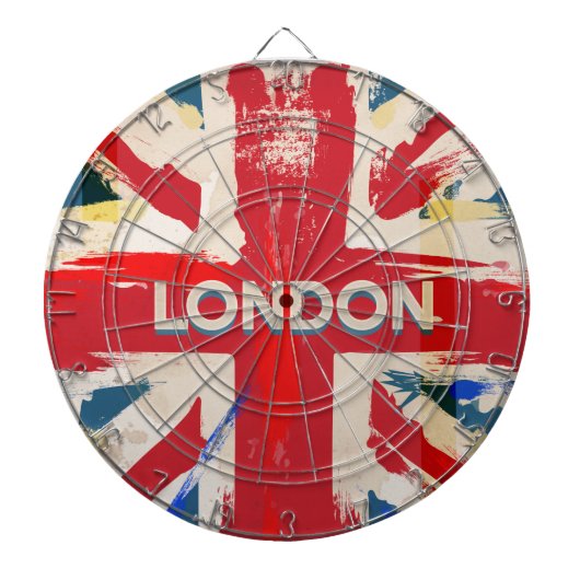 Vintages Londoner Gewerkschaft Poster Dartscheibe (vorne)