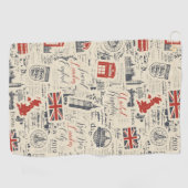 Vintages Londoner Golfhandtuch (Horizontal)