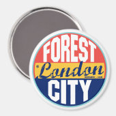 Vintages Londoner Label Magnet (Vorderseite/Rückseite)