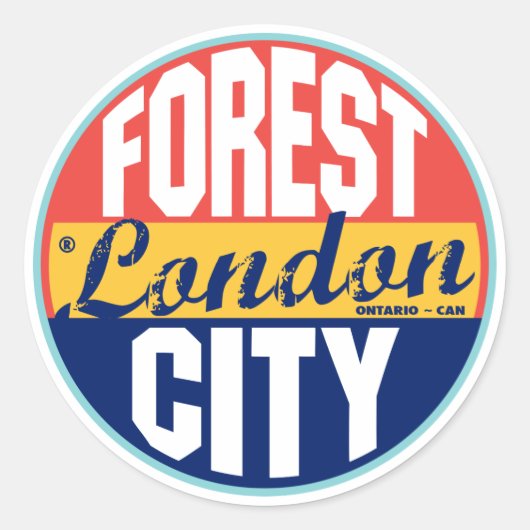 Vintages Londoner Label Runder Aufkleber (Vorderseite)