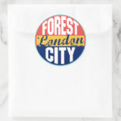 Vintages Londoner Label Runder Aufkleber (Tasche)