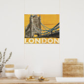 Vintages Londoner Poster (Küche)