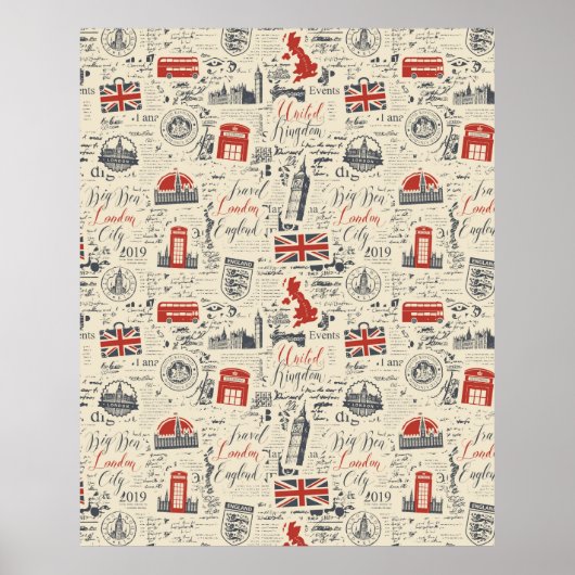 Vintages Londoner Poster (Vorne)