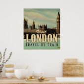 Vintages Londoner Poster (Küche)