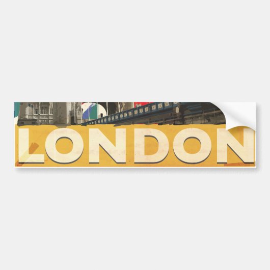Vintages Londoner Poster Autoaufkleber (Vorne)