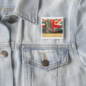 Vintages Londoner Poster Button (Beispiel)