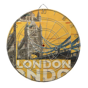 Vintages Londoner Poster Dartscheibe