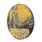 Vintages Londoner Poster Dartscheibe (Vorderseite rechts)