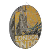 Vintages Londoner Poster Dartscheibe (Vorderseite Links)