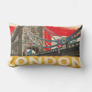 Vintages Londoner Poster Lendenkissen