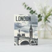 Vintages Londoner Poster Postkarte (Stehend Vorderseite)