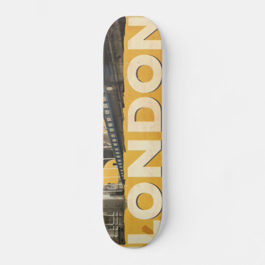 Vintages Londoner Poster Skateboard (Vorderseite)