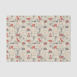 Vintages Londoner Tissue Paper Seidenpapier