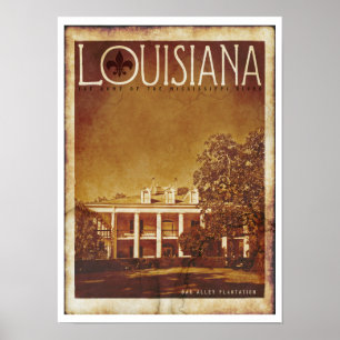 Vintages Louisiana Plantagenposter Poster