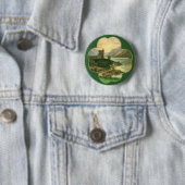 Vintages Lucky Gold Kleeblatt mit einem irischen S Button (Beispiel)