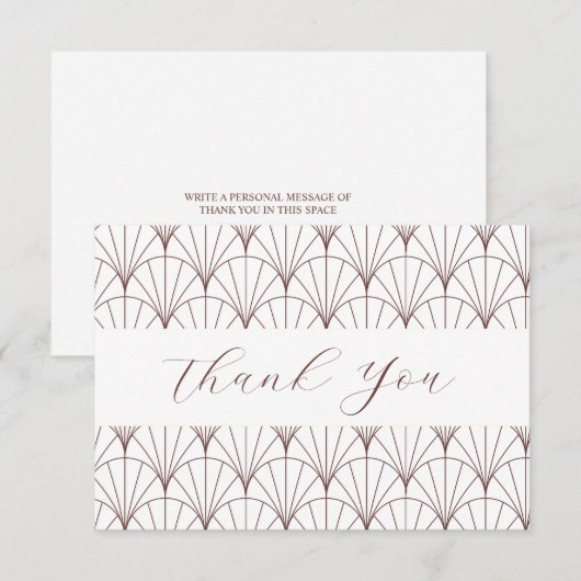 Vintages Lüftermuster dank Karte (Vorne/Hinten)