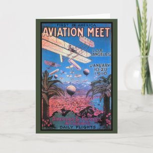 Vintages Luftfahrttreffen in Los Angeles Poster Karte