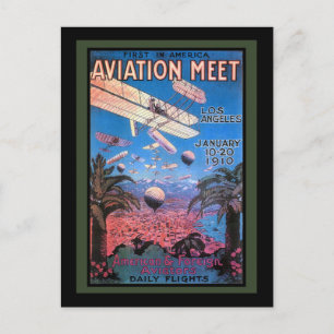 Vintages Luftfahrttreffen in Los Angeles Poster Postkarte