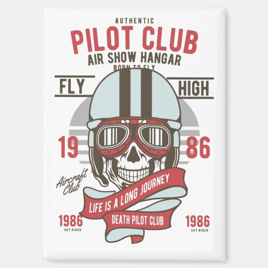 Vintages LuftfahrtzeuglLogo Magnet (Vorderseite)