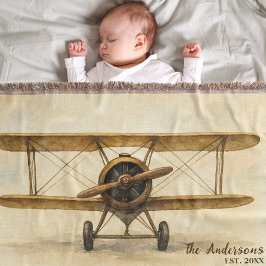 Vintages Luftfahrzeug - antikes Flugzeug - Familie Decke