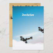 Vintages Luftfahrzeug Einladung (Vorne/Hinten)