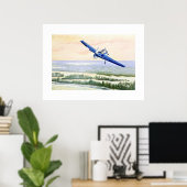 Vintages Luftfahrzeug Poster (Heimbüro)