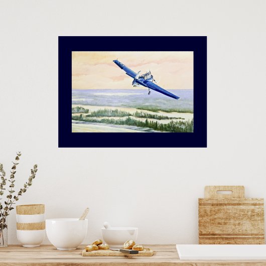 Vintages Luftfahrzeug Poster (Küche)