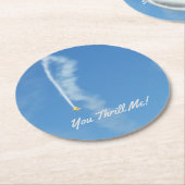 Vintages Luftfahrzeug Runder Pappuntersetzer (Angewinkelt)