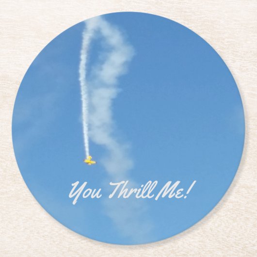 Vintages Luftfahrzeug Runder Pappuntersetzer (Vorderseite)