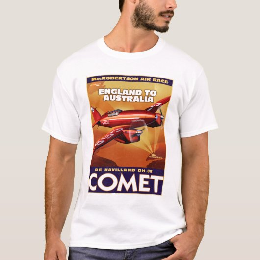 Vintages Luftrennen Plakat T-Shirt (Vorderseite)