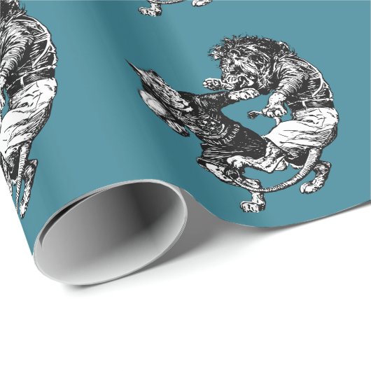 Vintages lustiges Rugby Geschenkpapier (Rolleneckpunkt)