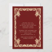 Vintages Luxus-funkelndes Kleid tiara Quinceañera Einladung (Rückseite)