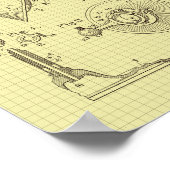 Vintages MacBeth Leselampenpatent Poster (Ecke)