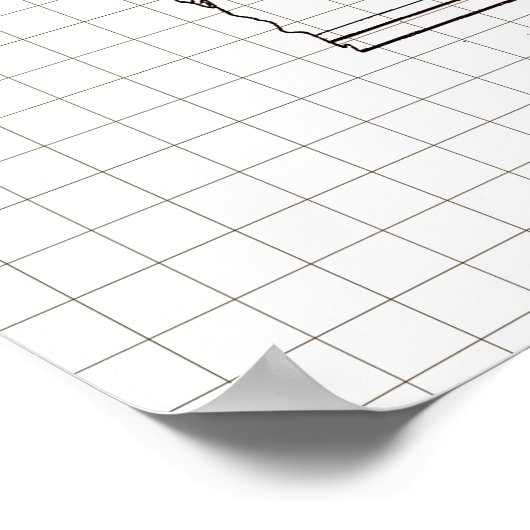 Vintages MacBeth Leselampenpatent Poster (Ecke)