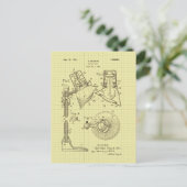 Vintages MacBeth Leselampenpatent Postkarte (Stehend Vorderseite)