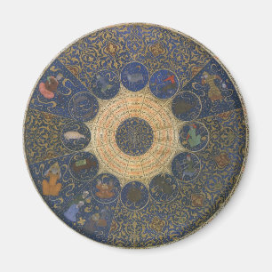 Vintages Machthaber-Horoskop, antiker Tierkreis Magnet