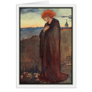 Vintages Mädchen am Sonnenuntergang durch Florenz