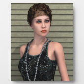 Vintages Mädchen Fotoplatte (Vorderseite)