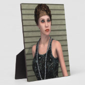 Vintages Mädchen Fotoplatte (Seite)