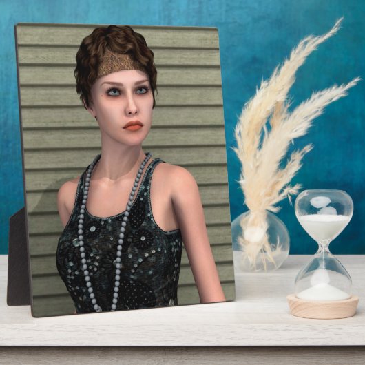 Vintages Mädchen Fotoplatte (Seite)