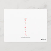 Vintages Mädchen im Herzen Valentine Postkarte (Rückseite)