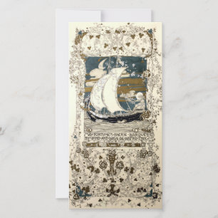 Vintages Mädchen in Sailboat von Jessie Marion Kin