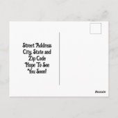 Vintages Mädchen mit Blume Postkarte (Rückseite)