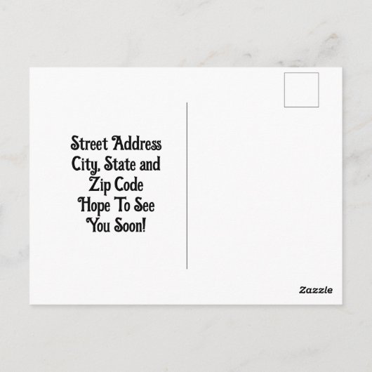 Vintages Mädchen mit Blume Postkarte (Rückseite)