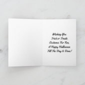 Vintages Mädchen mit Kürbis Karte (Innenseite)