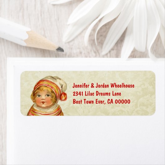 Vintages Mädchen mit Red Hat CH201 (Insitu)