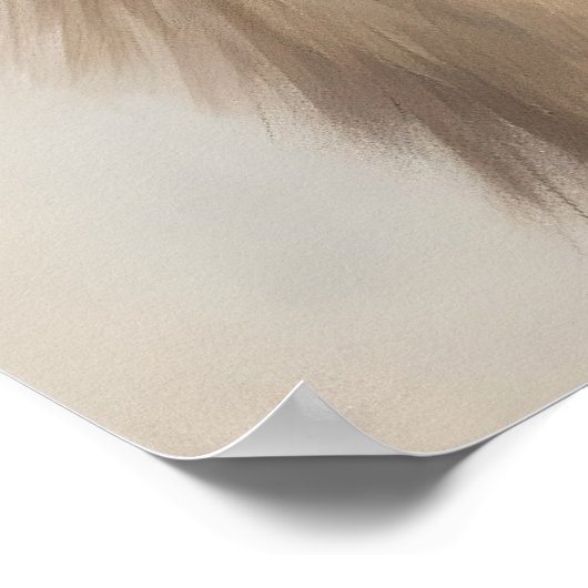 Vintages Mädchen mit Rentier Poster (Ecke)