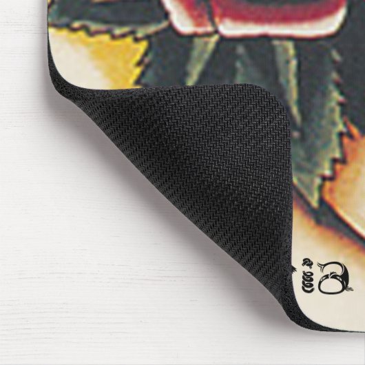 Vintages Mädchen Mousepad (Ecke)