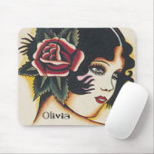 Vintages Mädchen Mousepad (Mit Mouse)