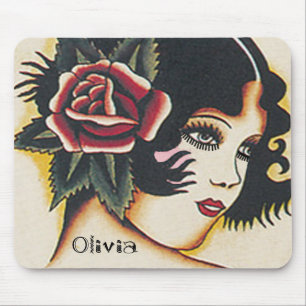 Vintages Mädchen Mousepad